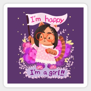 I'm Happy I'm a Girl! Sticker